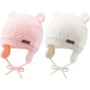 BY-F Kids Baby Hat Soft Warm Cable Knit Beanie Toddler Girl Fall Winter Hats