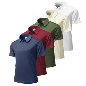 5 Pack Summer Collared Short Sleeve Men's Shirt Ice Silk Seamless Solid Color Polo Casual Sports Apparel Top, Perfect for Business, Work, Dating, and Home Wear, Essential Travel Casual Style, Business Casual, Travel Clothing, Fashion Top, Modern Fashion,,