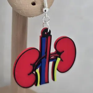 Medical Kidney Earrings 3D Printed - High-Quality Design