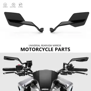 for Z1000/Z900/Z650/Z400/Z125 Z250 Z300 Motorcycle Carbon Fibre Mirror - Dual Aerodynamic Wing&Stealth Convex Glass