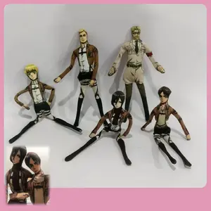 Attack on Titan Anime Cosplay Doll Plush Stuffed Figure with Flexible Iron Wire Shingeki No Kyojin Abstract Prop Decorative Toy