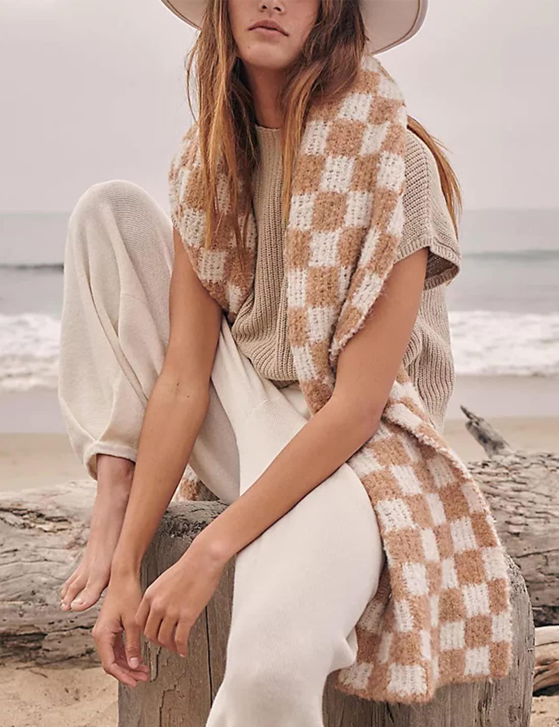 Women's Knitted Sleeveless Pocket Casual Rib Pullover Vest