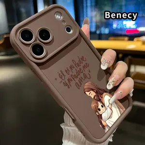 TPU Phone Case for iPhone 17 Pro Max 16 15 14 Plus 13 12 Mini 11 XR X XS Air E Sacred Hug Pattern Pocket-Friendly Shockproof Silicone Protective Soft Smartphone Casing
