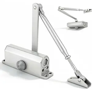 Heavy Duty Automatic Door Closer Self Closing Hydraulic Door Closer Soft Close No Slam Anti Rust Aluminum Easy DIY Install Fits 88-143lb Doors 23-43in for Home & Commercial Use