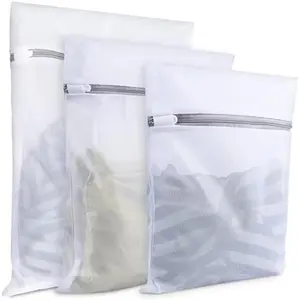 Mesh Laundry Bags for Delicates, 3 Pack Laundry Bags Mesh Wash Bags in 3 Sizes(1 Large, 1 Medium, 1 Small), Durable and Gentle Lingerie Bags for Washing Delicates, Garment Bag for Washing Machine
