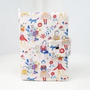 Toile Villa A5 Notebook Cover – Refillable Cotton Journal Sleeve – Handmade Vintage Fabric Diary Case for A5 Inserts (Cover Only)