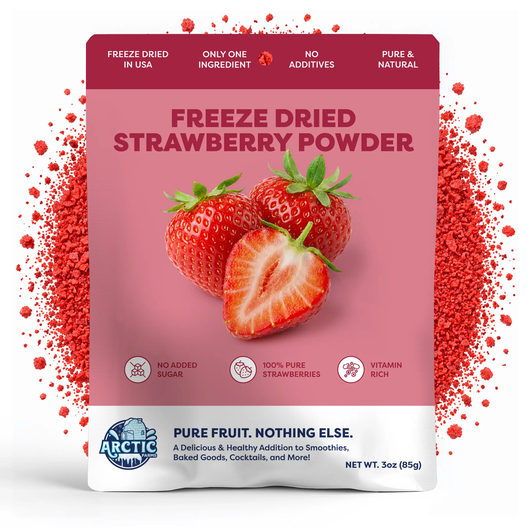 Freeze Dried Strawberry Powder