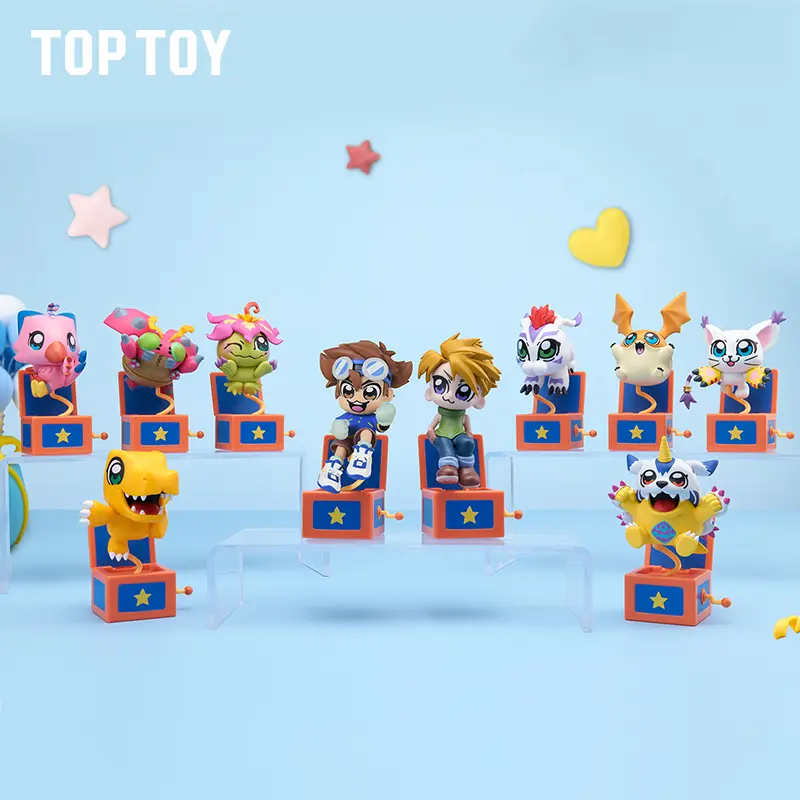 TOPTOY Digimon Collaboration Blind Box - Small Action Figures Ornament, Exquisitely Crafted Anime Peripheral, Collectible Holiday Gift for Digimon Fans
