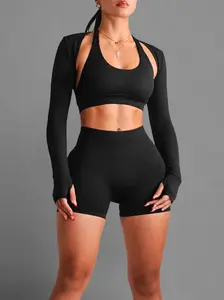 Sculpt Society Bolero Long Sleeves (Black)