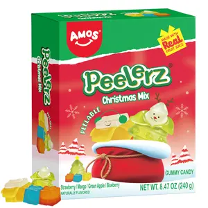 (live)AMOS Christmas Candy Gift Set | Peelz Gummies & Music Lollipop | Fun Holiday Treats for Kids | Sweet Stocking Stuffer Gift Idea