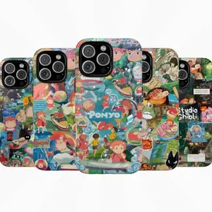 6 Ops Cutest Ponyo Phone Case Studio Ghibli For iPhone 11-17 ProMax, Samsung S21-S26