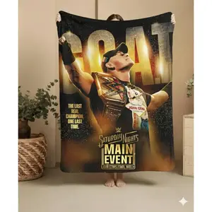 John Cena THE GOAT Greatest Of All Time Blanket Iconic Wrestling Legend Throw, Thank You Cena 23 Years BlanketGift For Adult,Valentine's Day Gift, Gift For Husband, Gift For Wife