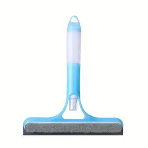 3-in-1 Glass Cleaning Tool with Spray Multi-Use Window & Mirror Cleaner Streak-Free Scraper for Bathroom, Kitchen