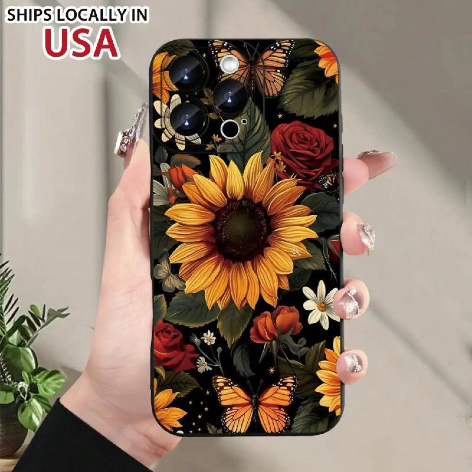 This creative sunflower pattern phone case is also compatible with iPhone 17/16/15/14/13/12/11/X/XS/XS Max/16E/12/13 Mini. It's the perfect holiday gift for friends, family, and yourself., Cover, Accessories, Smartphone, Cellphone