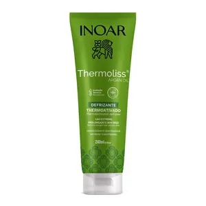 INOAR Argan Oil Thermoliss Balm – Anti-Frizz Heat Protectant for Smooth, Straight Hair- Straight Hair Magic Balm – Frizz-Free & Shiny Finish