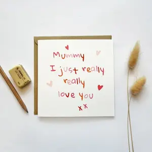 1 We Love You, Mom Valentine's Day Card, Dedicated to Mom Valentine's Day Card
