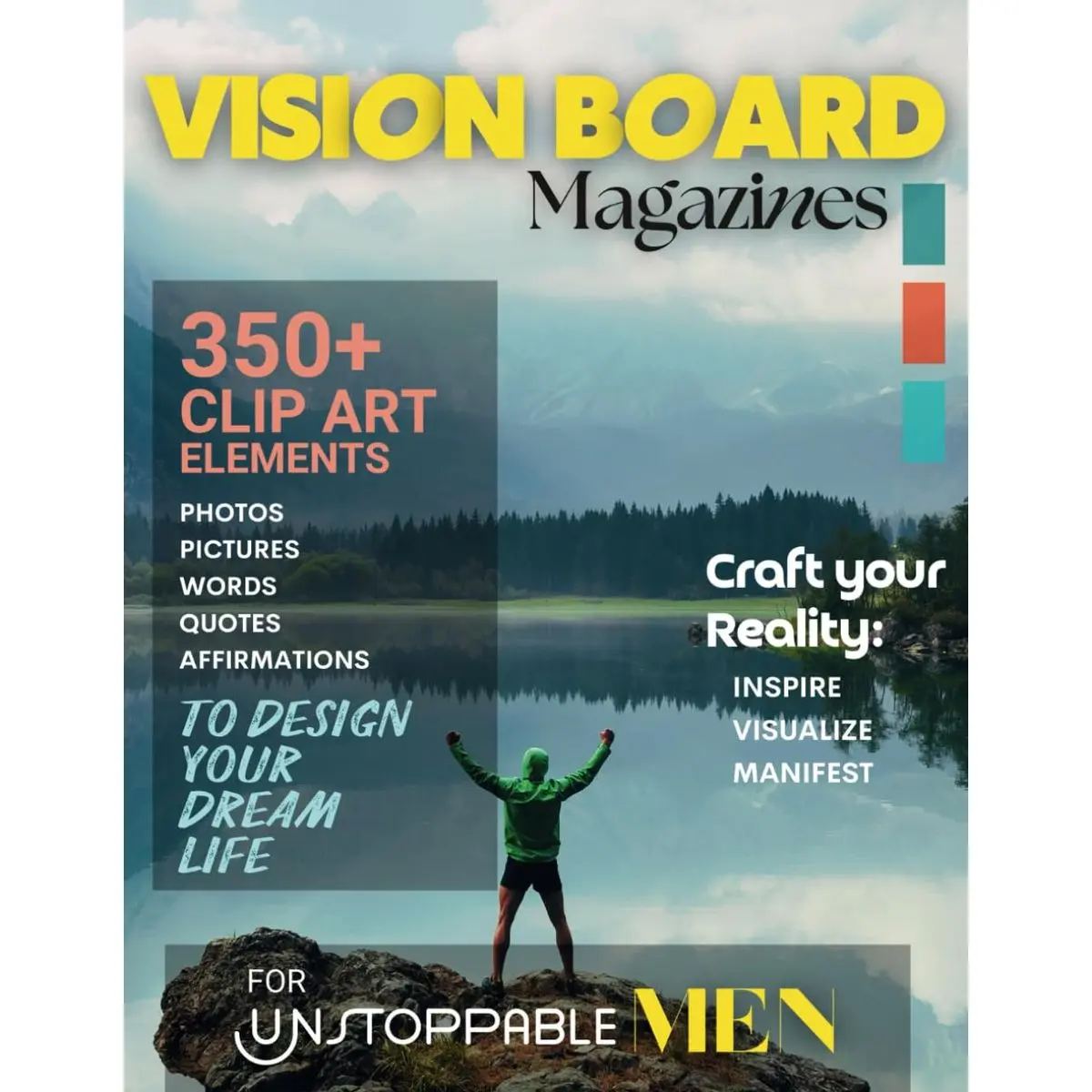 VISION BOARD CLIP ART MAGAZINE FOR UNSTOPPABLE MEN: Manifest your Goals with a Collection of 350+ Inspirational Images, Powerful Words, Motivational ... Affirmations (VISION BOARD MAGAZINES) Paperback – January 30, 2024