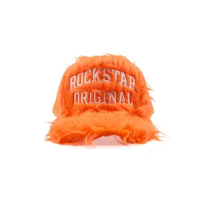 Shaggy Orange Fur Trucker Hat Shaggy Orange Fur Trucker Hat