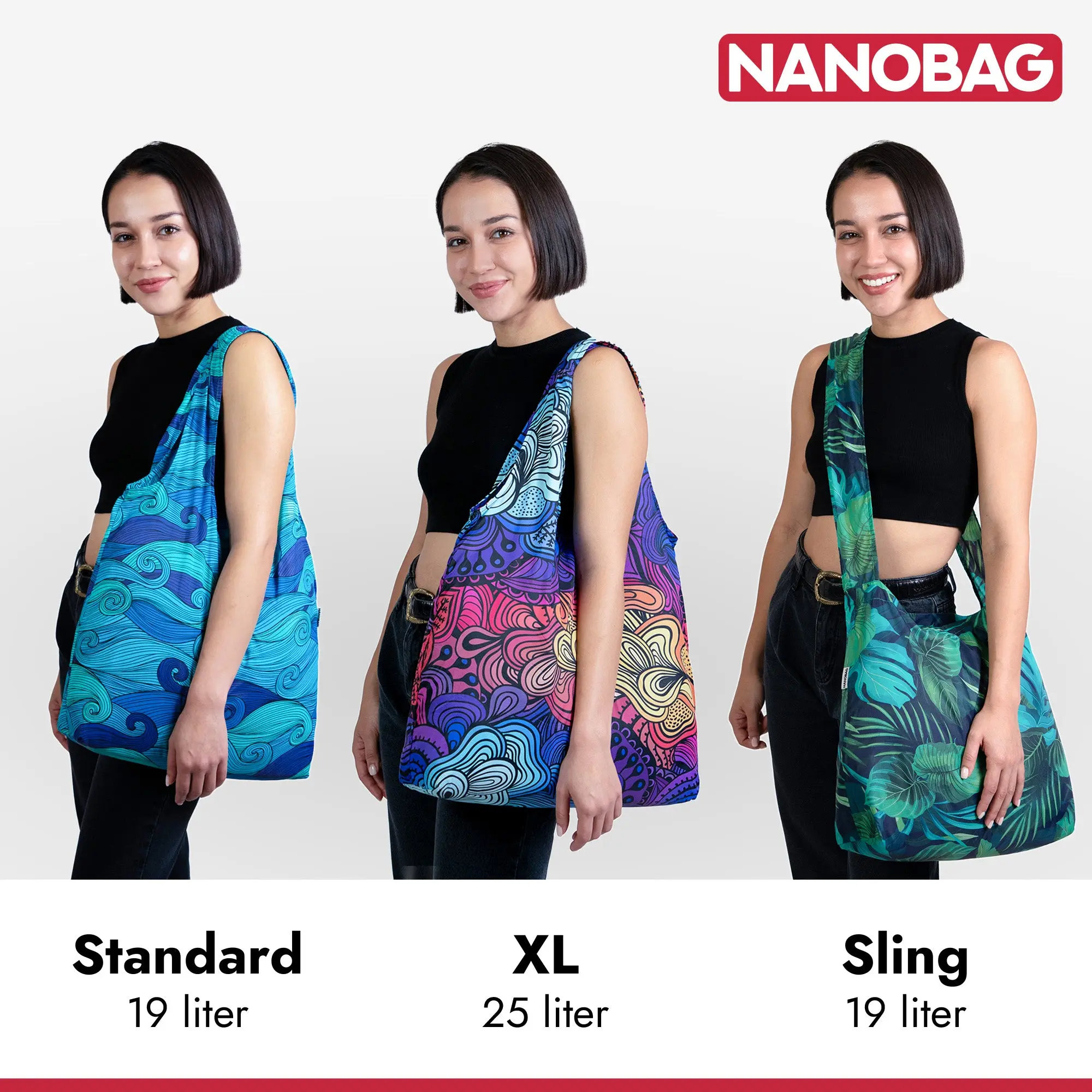 Nanobag XL - Ultralight, Foldable, Reusable Shopping Tote Bag for