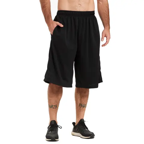 Men's Athletic Shorts Long Basketball  Shorts Workout shorts for summer mesh shorts Below Knee Loose-Fit with Pockets and Elastic Waistband Quick Dry Activewear