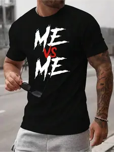 This men's crew neck short-sleeved T-shirt features a creative printed pattern, a simple design, and a soft, comfortable knitted finish. It's suitable for school, parties, and everyday wear, and also makes a great gift for friends and family.