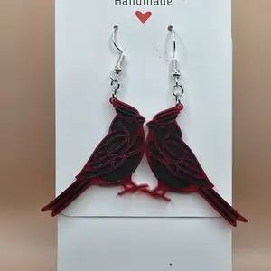 88) Cardinal Earrings
