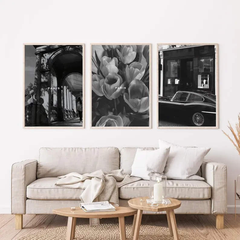 Set of 3  Luxury Fashion Posters, Designer Wall Art, Luxury Art for Room