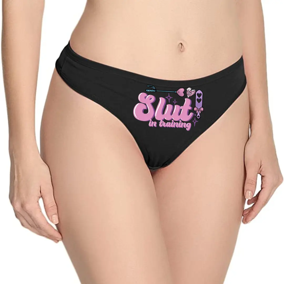 Women's 100% Cotton Thong Panties, Front Design, Machine Washable Training Style Underwear