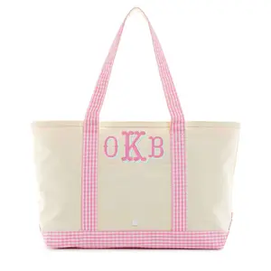 Medium Tote - Gingham Pink