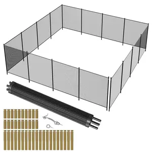 【GARVEE】Safety Pool Barrier Fence for Children and Pets - Durable, Easy to Install, Removable, Adjustable Height, Weather Resistant, Suitable for In-Ground and Above Ground Pools