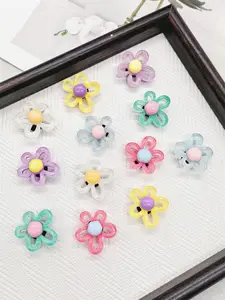 12PCS Multicolor Flower Resin Shoe Charms, Cute Shoe Charms, Shoe Embellishments, DIY Accessories Removable Clogs Shoes Buckles Decorations Shoe Clips Decor Fit Women Bubble Slides Slippers Sandals Xmas Halloween Party Ornaments