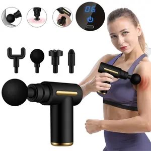 Massage Gun Deep Tissue, Percussion Muscle Massager with Adjustable Speeds for Athlete, Quiet Handheld Massager for Neck Back Relaxation, LED Speeds with 4 Heads, Perfect Gift Relaxing Comfort Christmas Gift, Relaxation Aid
