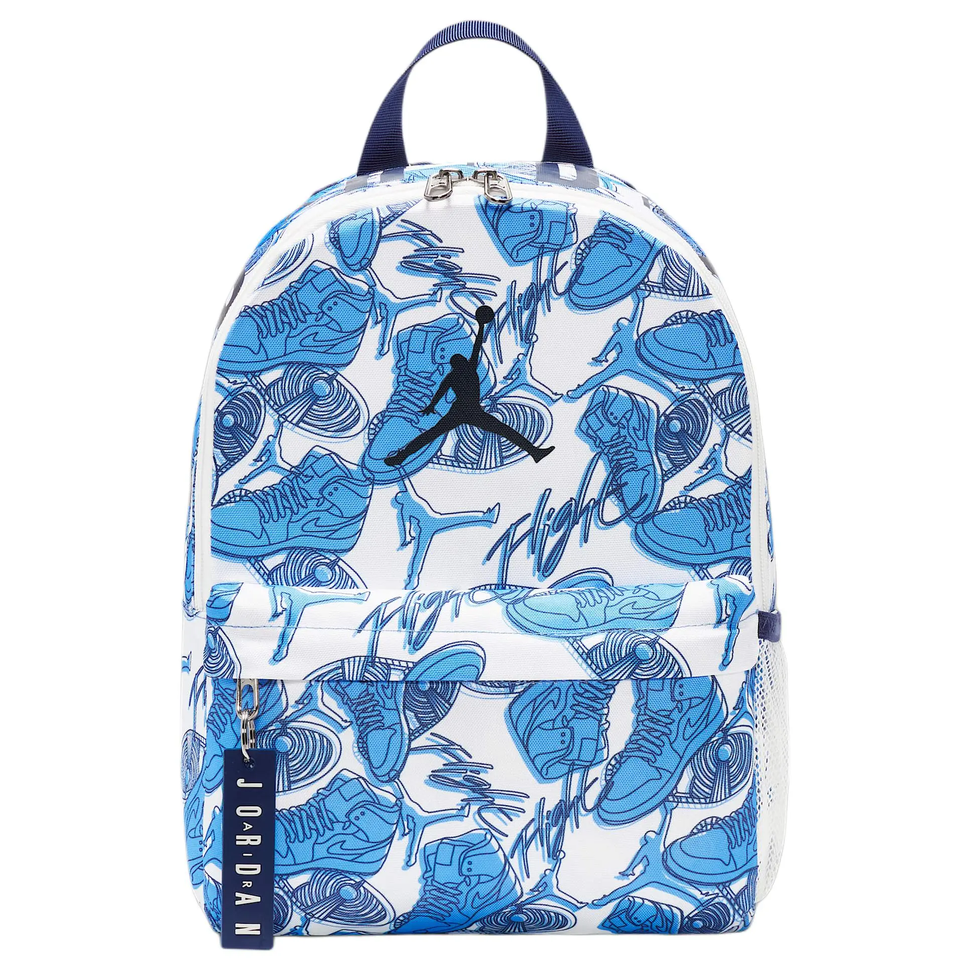 Unisex Lightweight Jordan Air Classic Logo Polyester Backpack, Midnight Navy Functional Luggage Bag