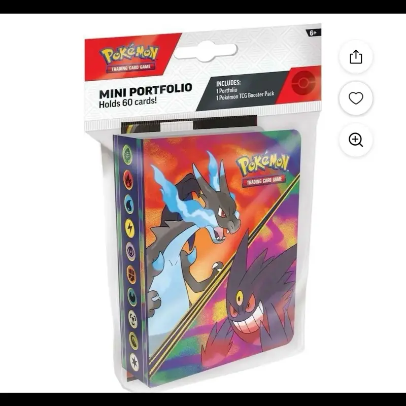 Pokémon Fantasma Flames Mini Folder - 1 Pack, Official TCG Collectible Trading Cards Accessory, Trading Card Box, Near Mint, All Ages