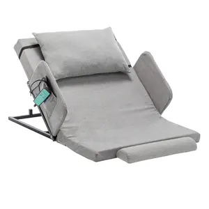 Electric Adjustable Bed Backrest with Safety Rails - 300 lbs Capacity, 4-68 °   Lift Range, Machine Washable Cover - Ideal for Elderly, Pregnancy, Patient Care & Mobility Assistance