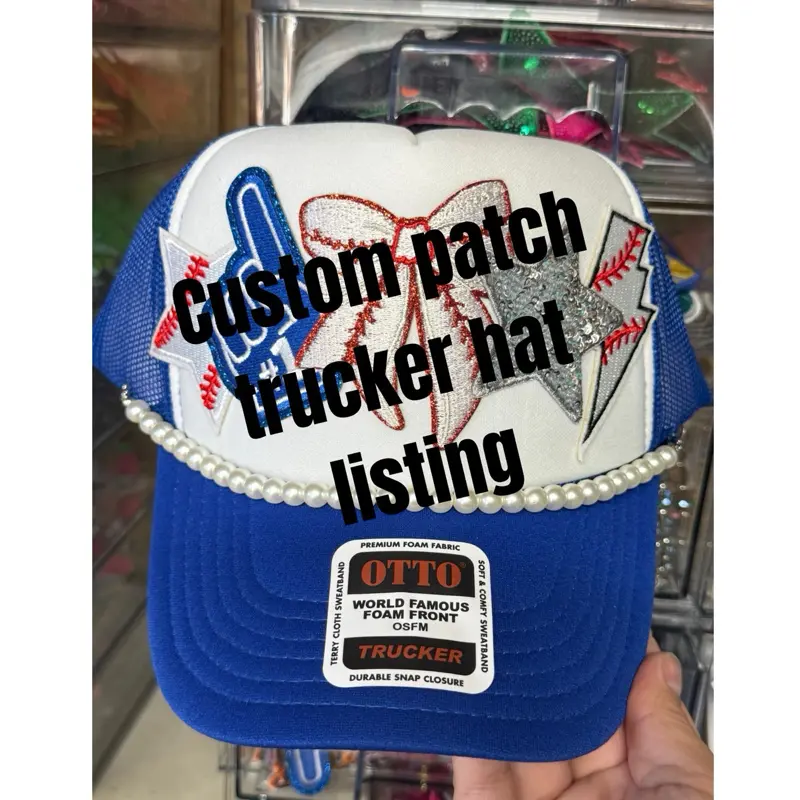 LIVE DESIGN listing - Custom patch trucker hat