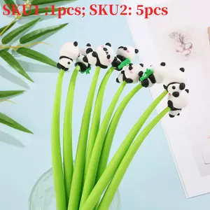 Panda Bamboo Pattern Neutral Pen, Cute Cartoon Animal Pen, Office Student Writing Pen, Stationery Gift for Students, Christmas Easter Birthday