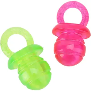 Puppy Pacifier for Small Dogs, 2 PCS Dog Pacifier, Pet Puppy Molar Chewing Training Toys Bite Resistant Rubber Clean Teeth Tools (Red Green) puppy  pacifier