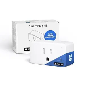 THIRDREALITY Smart Plug M1 via Wi-Fi Matter, Real-time Energy Monitoring, 15A Smart Outlet, ETL Certified, Work with Google Home. SmartThings, Apple Home, Amazon, Alexa