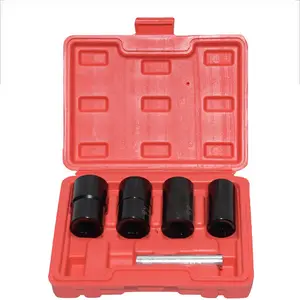 5Pcs Heavy-Duty Bolt Extractor Wrench Kit – 1/2" Drive, 17-22mm Range, Efficient Damaged Screw Removal for Auto Repair