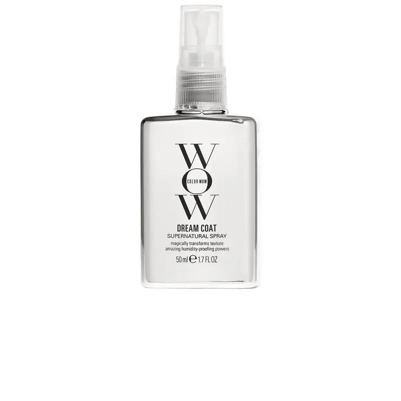 Color WOW Travel Dream Coat 50ml Unscented Silicone-Infused Moisturizing Haircare Spray - Gel with Topical Mousse Qualities for Lightweight Frizz Control on Silky Smooth Frizz-Prone Hair