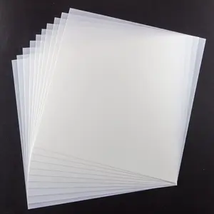 10PCS 7mil 12X12 inch Milky Translucent PET Blank Mylar Stencil Sheets Template Material for Cutting Machines Laser Cutting Food-Safe Craft Plastic