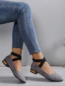 Women's Pointed Toe Comfortable PU Work Shoes, Cute Penny Loafers Slip-On Ballet Flats, Fashion Versatile Office Shoes, Walking shoes, Footwear