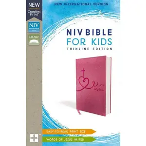 NIV, Bible for Kids, Leathersoft, Pink, Red Letter, Comfort Print: Thinline Edition by Zondervan [Leatherbound Book]