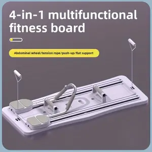 Household Multifunctional Abdominal Exercise Board Automatic Rebound Abdominal Crunch Abdominal Roller Fitness Equipment for Men and Women to Train Legs, Abs, Arms, and Glutes Abdominal Wheel