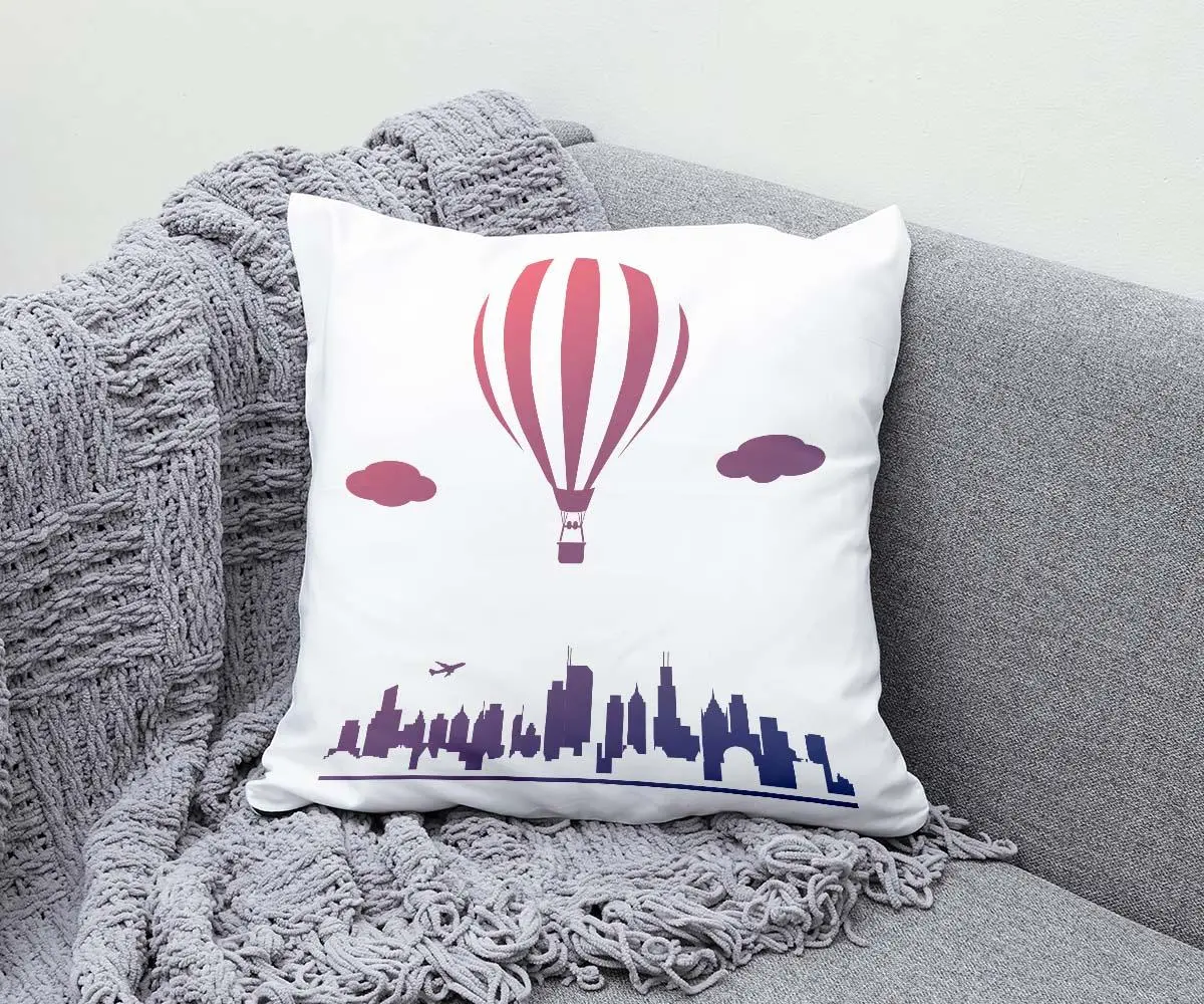 Balloon over the City Stencil - Art and Wall Stencil