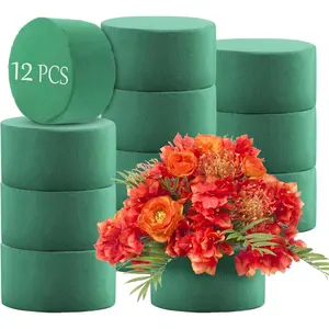12 count Round Floral  Blocks, Wet and Dry  Bricks for  and Artificial ,  for Wedding Decor, DIY Crafts, and Party Decorations