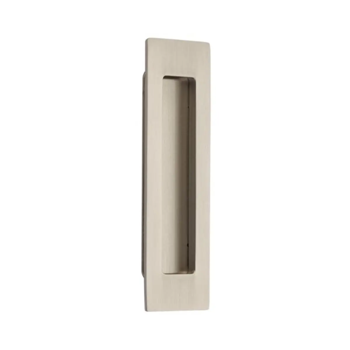 Emtek 220306US15 6 in. Contemporary Metal Brass Modern Rectangular Flush Pull, Satin Nickel, Reversible Hand Single Pull, Premium Feel