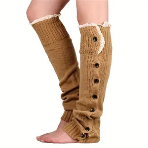 1 pair of lace cold-proof fashion socks, outdoor knee high elastic leg warmers