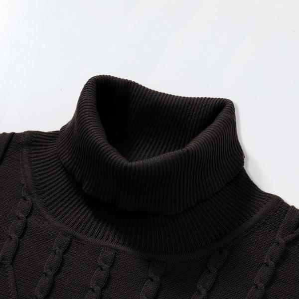 Men's Turtleneck Warm Sweater, Vintage Cable Knit Style, Thickened Winter & Autumn Knitwear with Locking Temperature Technology, Stylish Texture, Suitable for Office Workers and Everyday Street Style, Versatile Innerwear